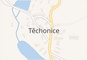 Těchonice v obci Nalžovské Hory - mapa části obce