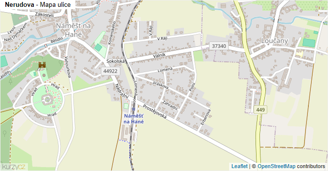 Nerudova - mapa ulice