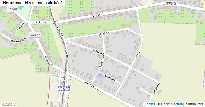 Nerudova - mapa podnikání