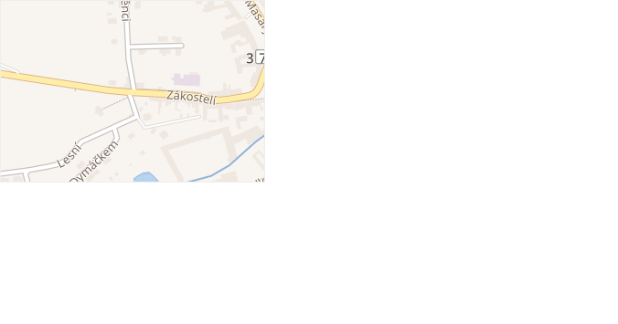 Zákostelí v obci Náměšť na Hané - mapa ulice
