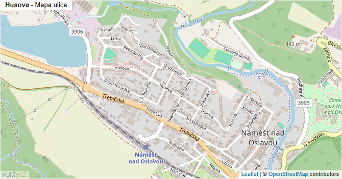 Husova - mapa ulice