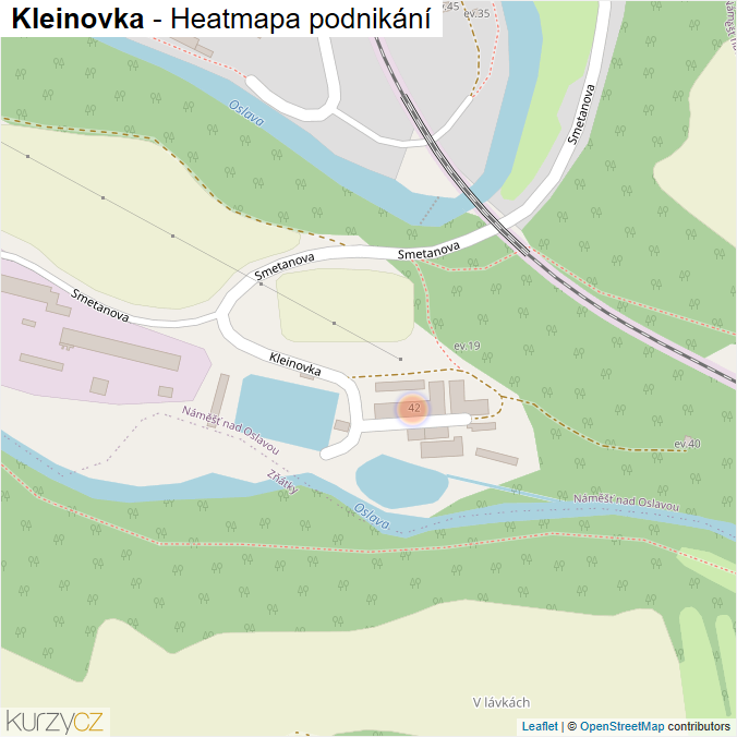 Mapa Kleinovka - Firmy v ulici.