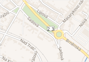 Sadová v obci Náměšť nad Oslavou - mapa ulice