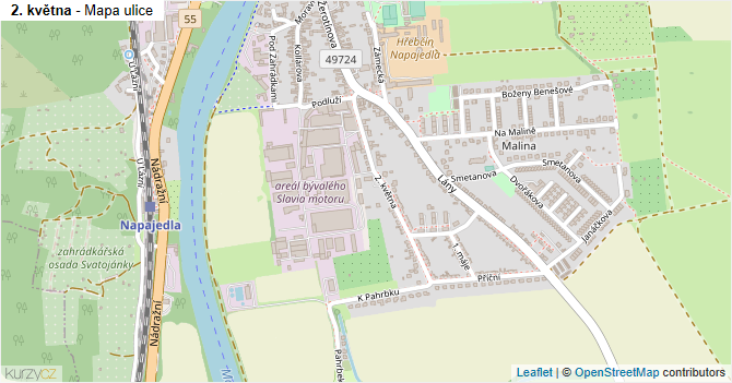 2. května - mapa ulice