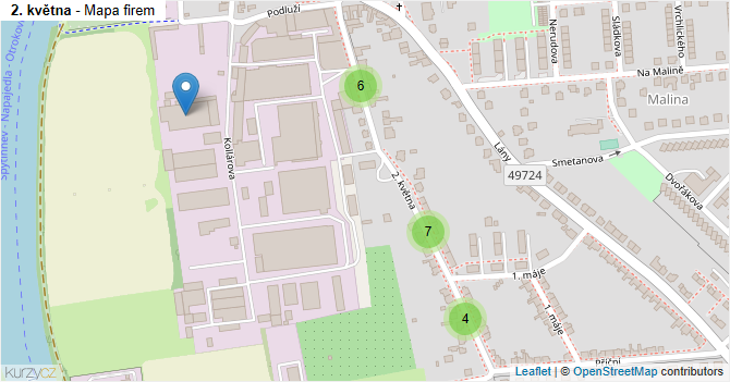 2. května - mapa firem