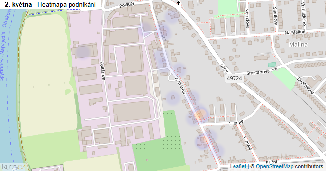 2. května - mapa podnikání