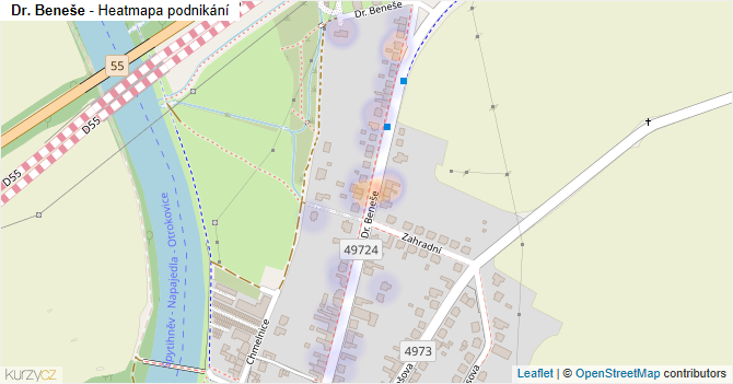Dr. Beneše - mapa podnikání