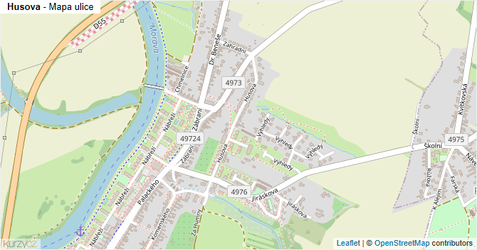 Husova - mapa ulice