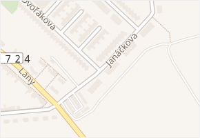 Janáčkova v obci Napajedla - mapa ulice