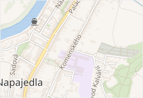 Komenského v obci Napajedla - mapa ulice