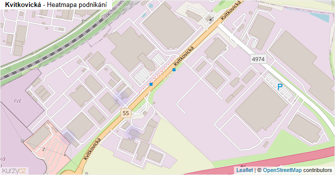 Kvítkovická - mapa podnikání