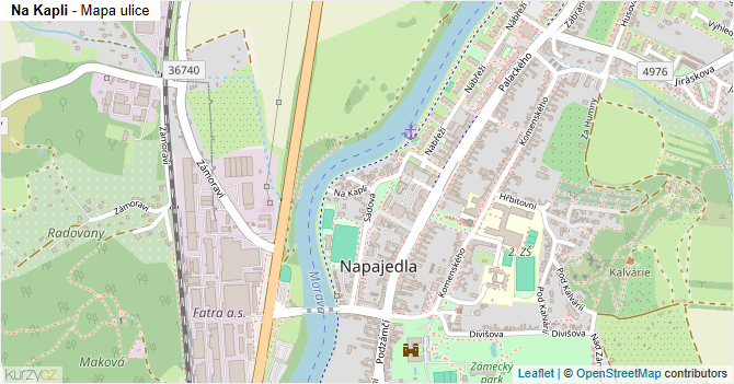 Na Kapli - mapa ulice
