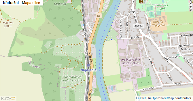Nádražní - mapa ulice