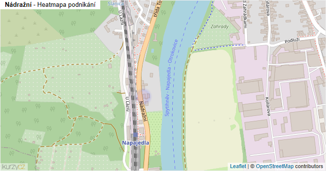 Nádražní - mapa podnikání
