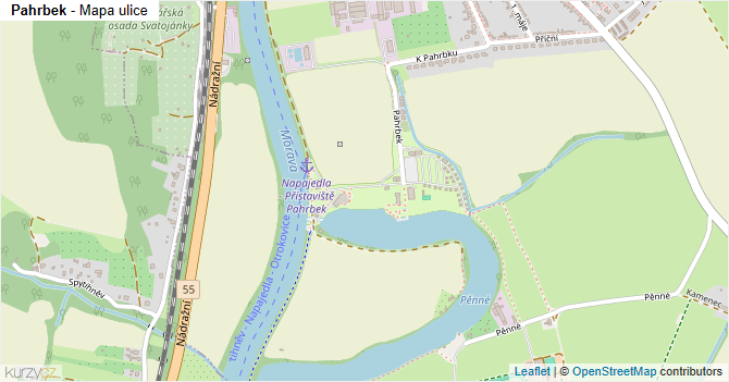 Pahrbek - mapa ulice