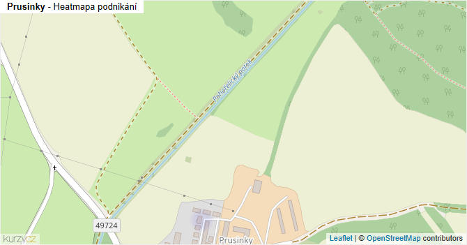 Prusinky - mapa podnikání