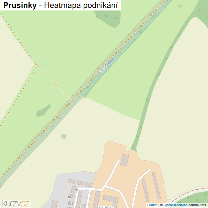 Mapa Prusinky - Firmy v ulici.
