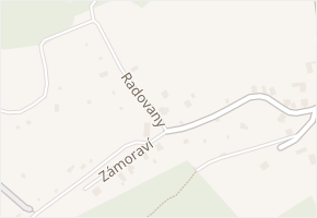 Radovany v obci Napajedla - mapa ulice