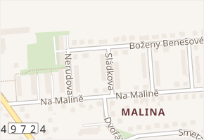 Sládkova v obci Napajedla - mapa ulice