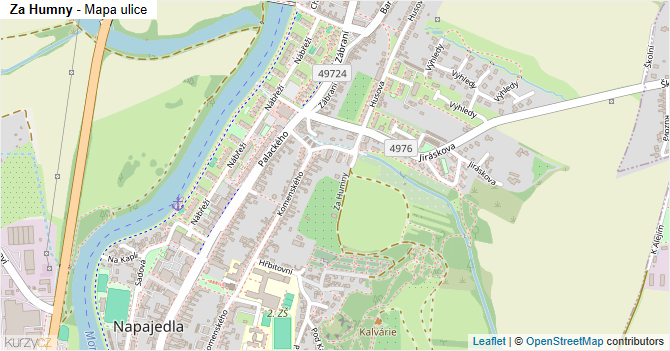 Za Humny - mapa ulice