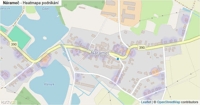 Nárameč - mapa podnikání