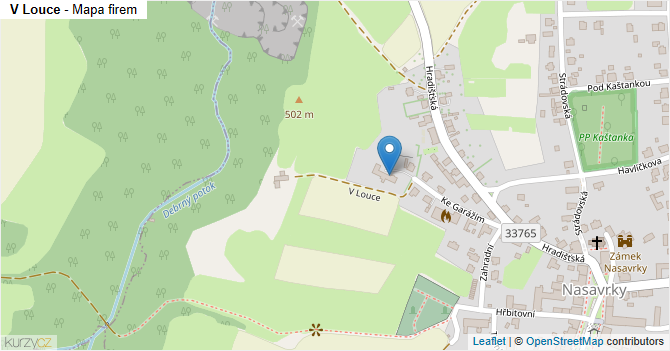 V Louce - mapa firem