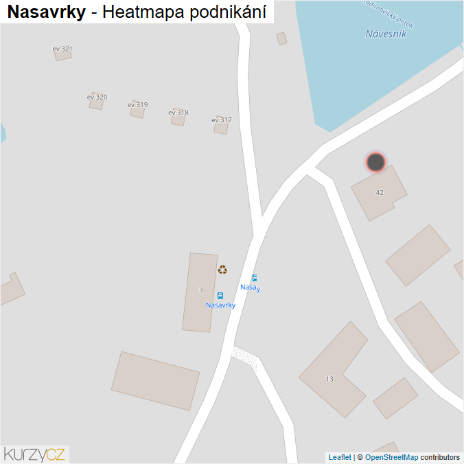 Mapa Nasavrky - Firmy v obci.