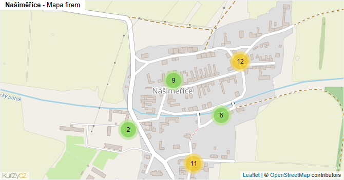 Našiměřice - mapa firem