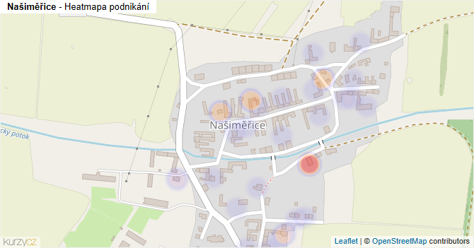 Našiměřice - mapa podnikání