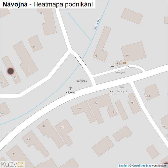 Mapa Návojná - Firmy v obci.