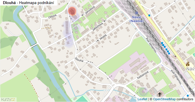 Dlouhá - mapa podnikání