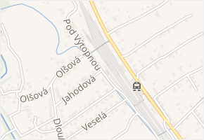 Jahodová v obci Návsí - mapa ulice