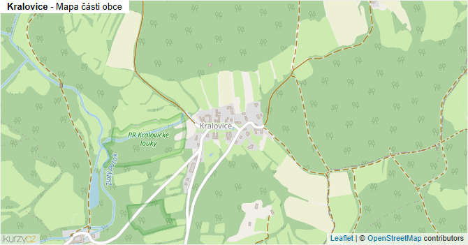 Kralovice - mapa části obce