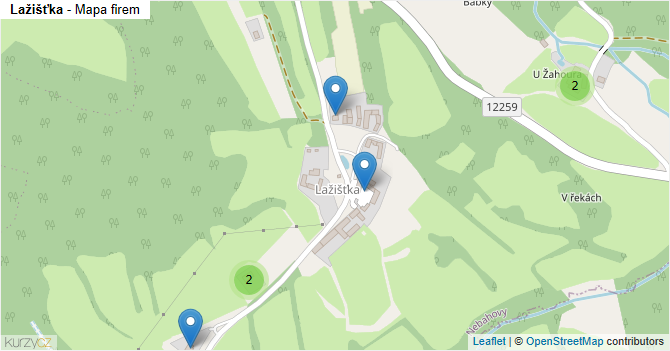 Lažišťka - mapa firem