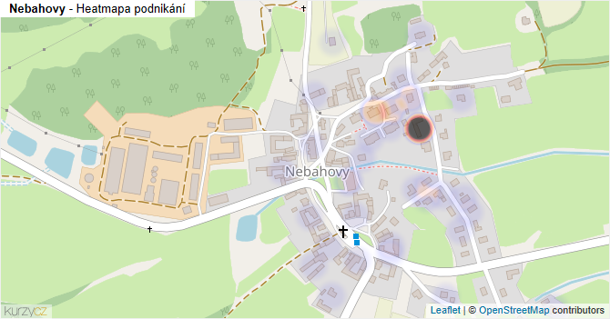Nebahovy - mapa podnikání
