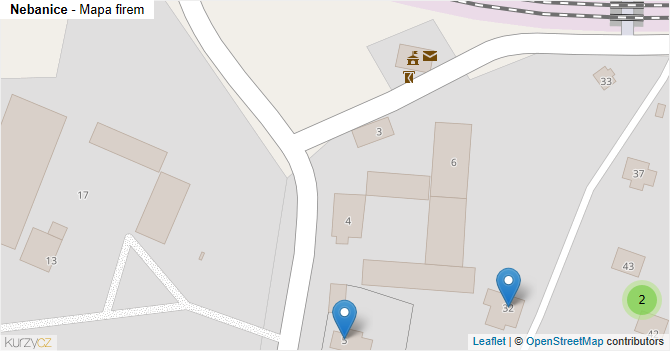 Nebanice - mapa firem