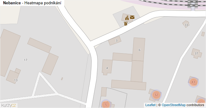 Nebanice - mapa podnikání