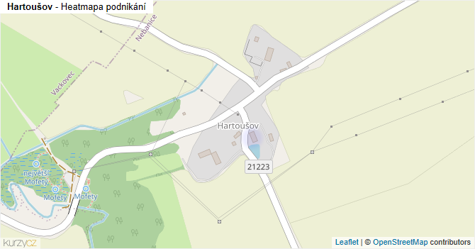 Hartoušov - mapa podnikání
