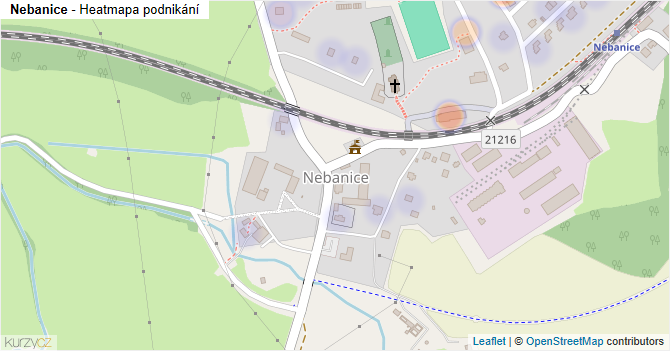 Nebanice - mapa podnikání