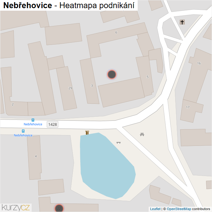 Mapa Nebřehovice - Firmy v obci.