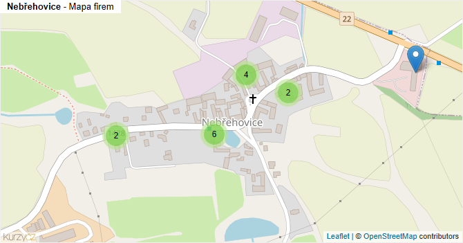 Nebřehovice - mapa firem