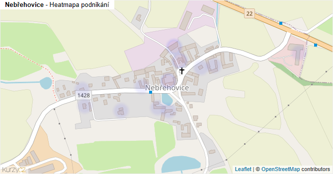 Nebřehovice - mapa podnikání