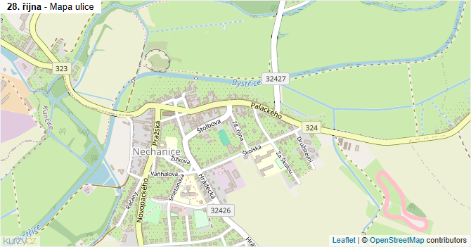 28. října - mapa ulice