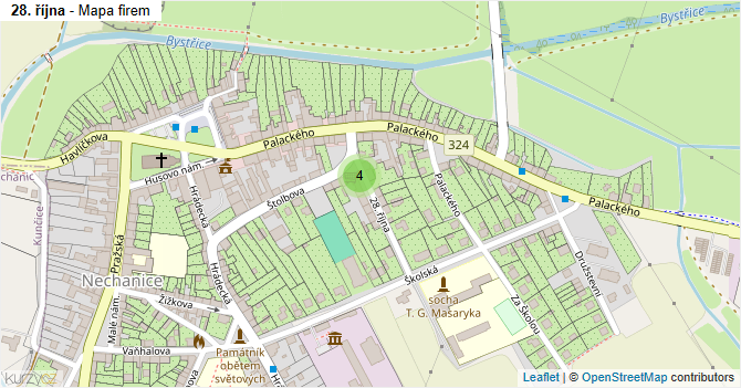 28. října - mapa firem