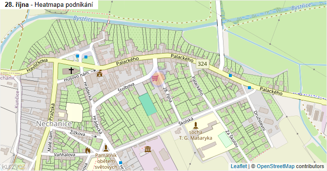 28. října - mapa podnikání
