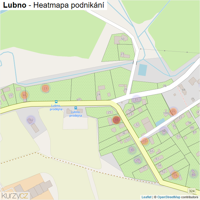 Mapa Lubno - Firmy v části obce.