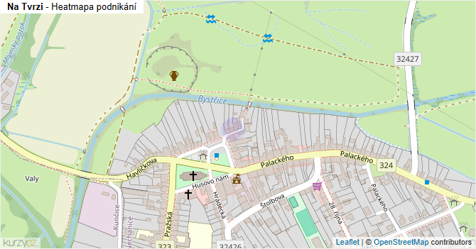 Na Tvrzi - mapa podnikání