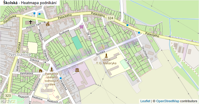 Školská - mapa podnikání