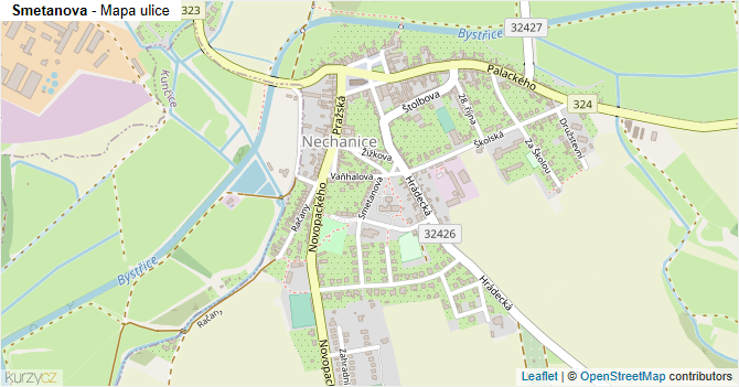 Smetanova - mapa ulice