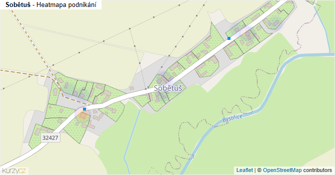 Sobětuš - mapa podnikání